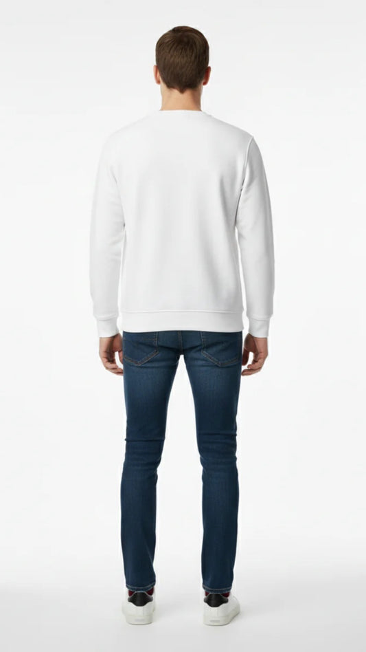 T-Classic White Sweatshirt Signature Stripe
