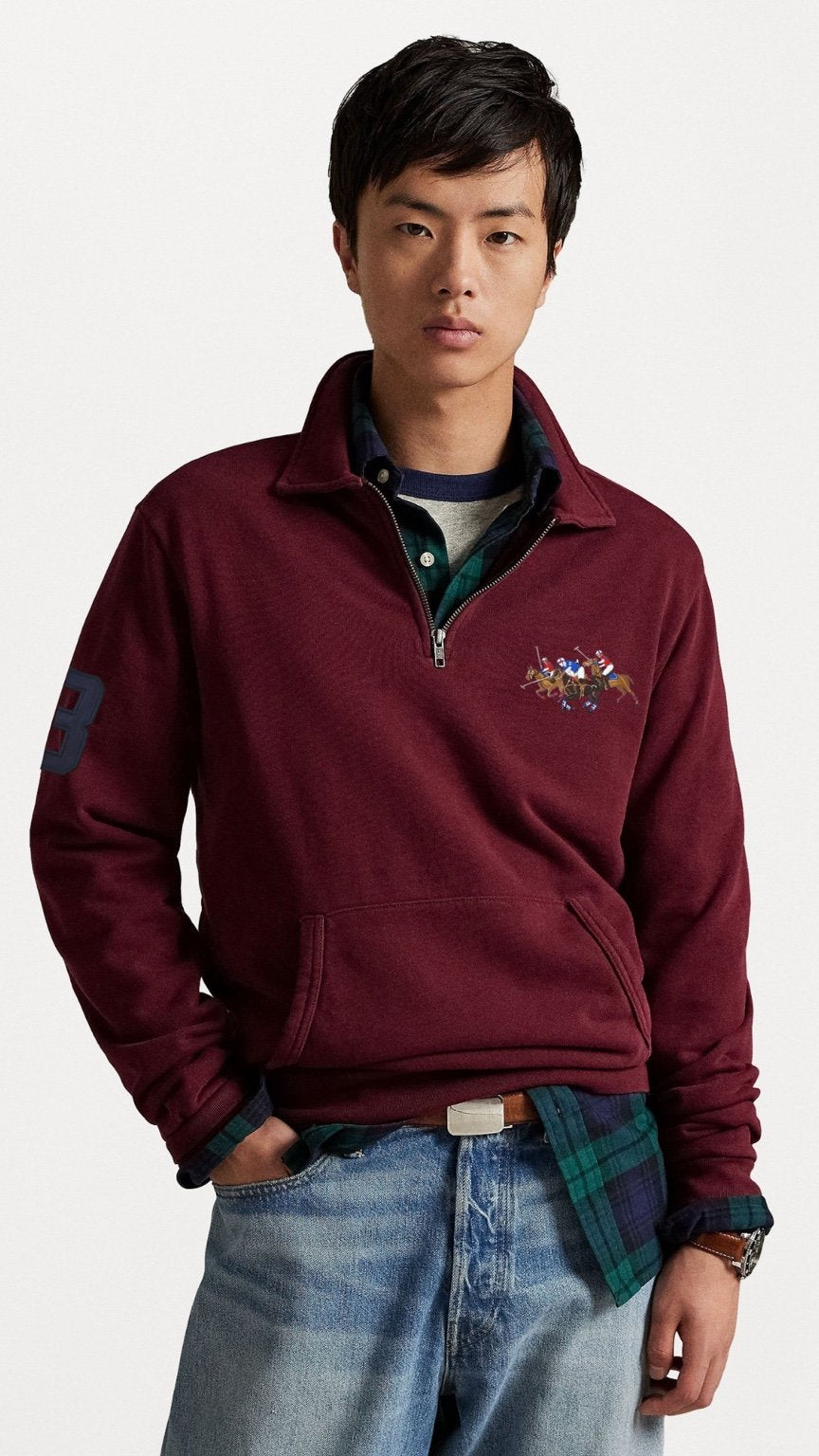 Triple-P Quarter Zipper Mahroon