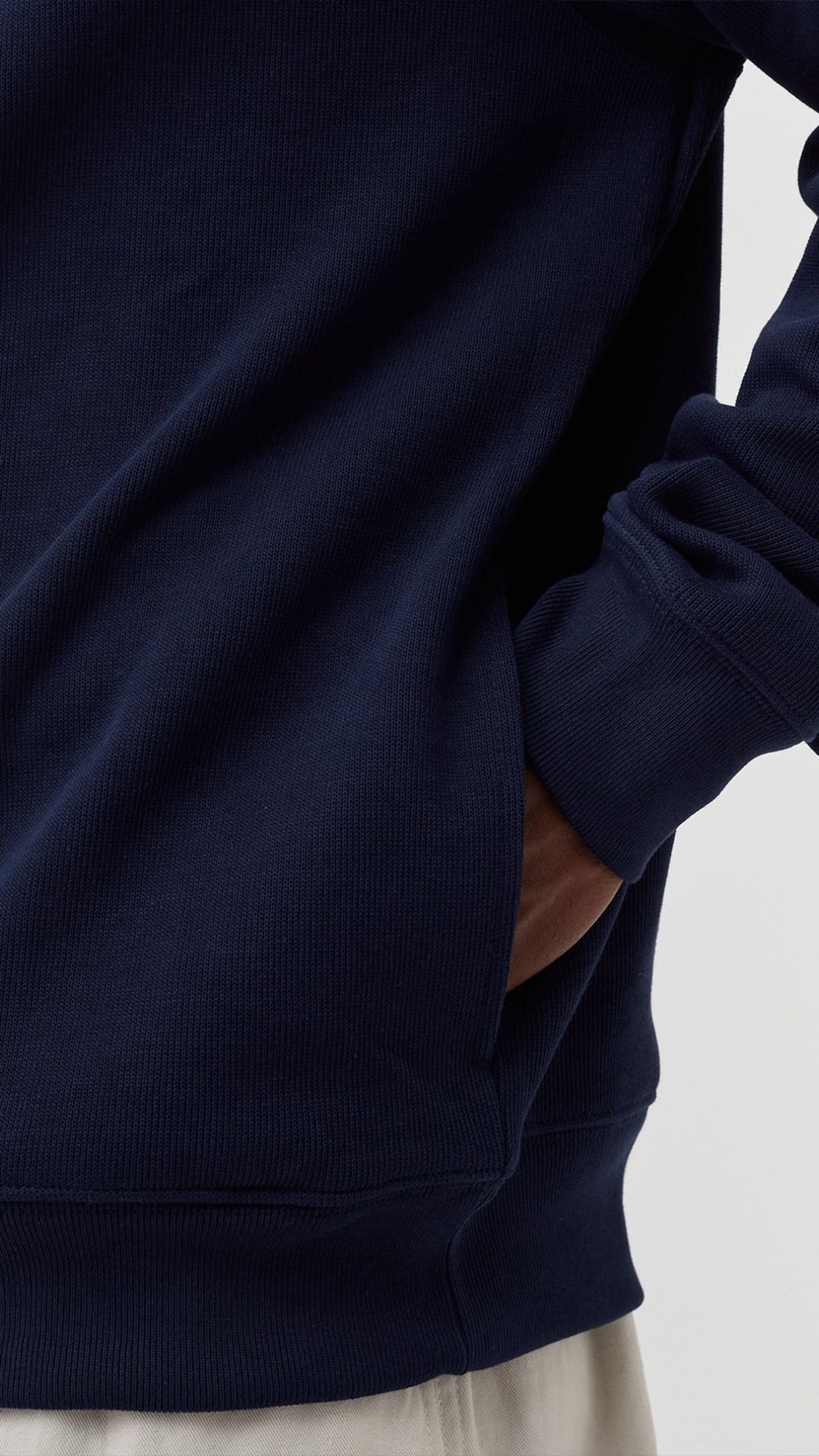 L-Quarter Zipper Navy