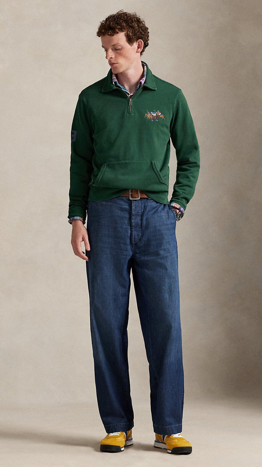 Triple-P Quarter Zipper Green