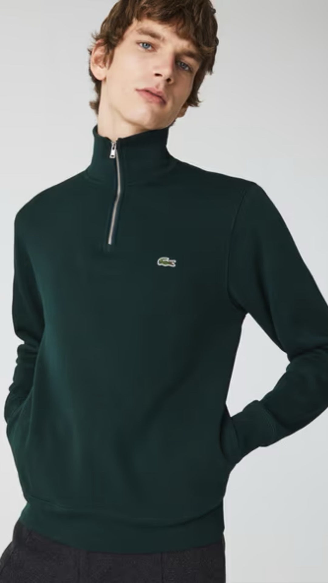 L-Quarter Zipper Green