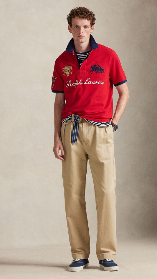 P-Polo Embroidery Shirt Red