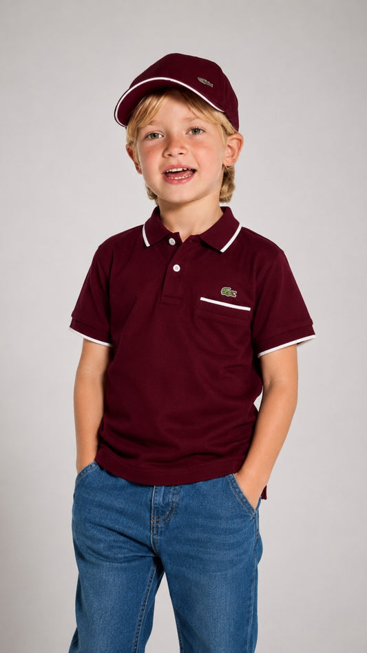 Kids Tip Mahroon Classic Polo Shirt