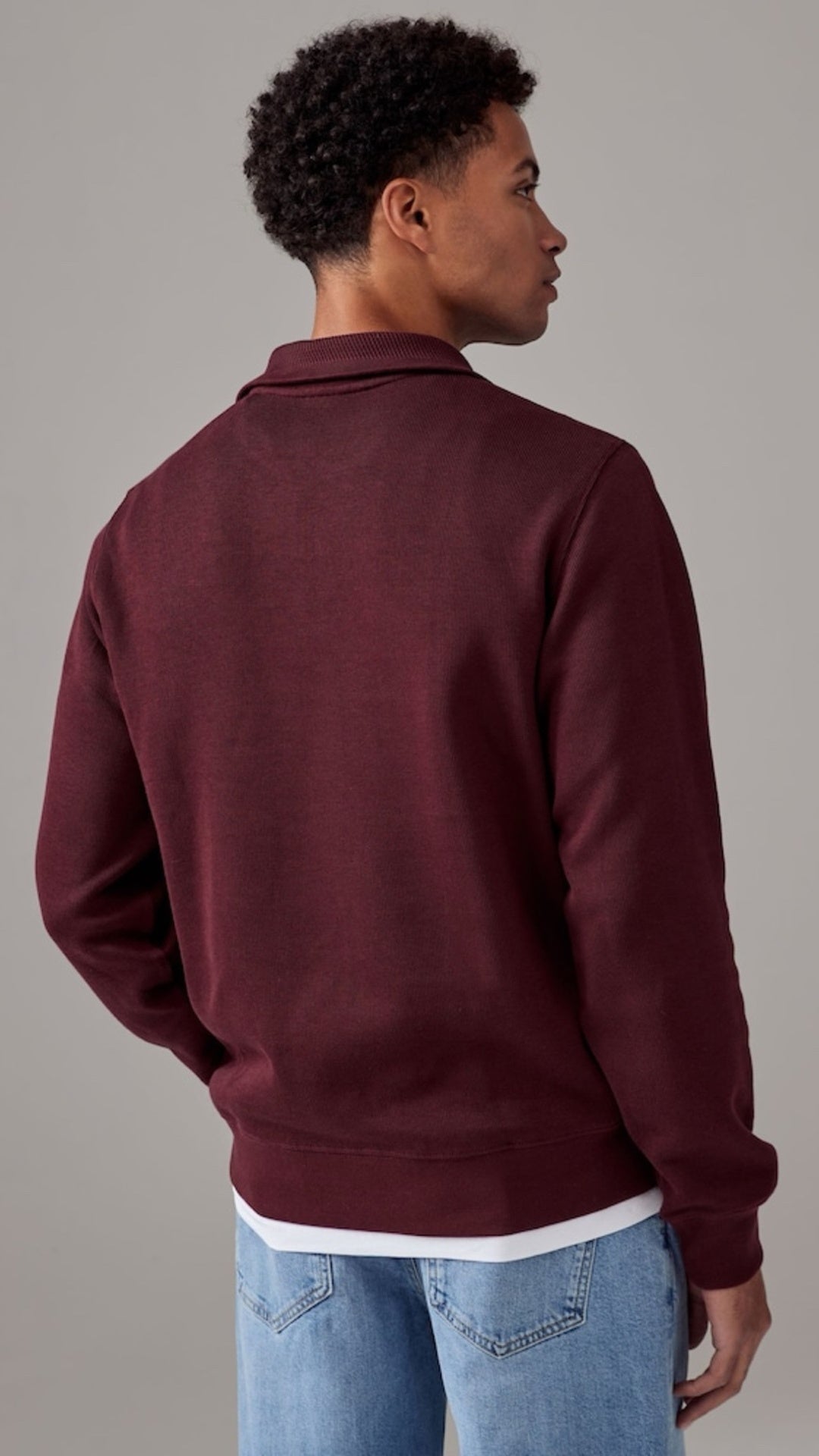 L-Quarter Zipper Mahroon