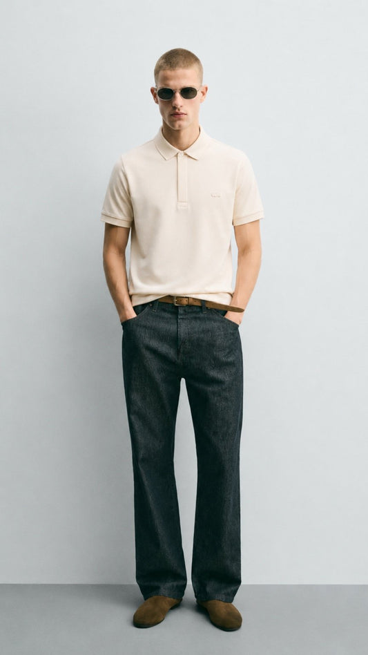 L-Essential Same Classic Polo Off White