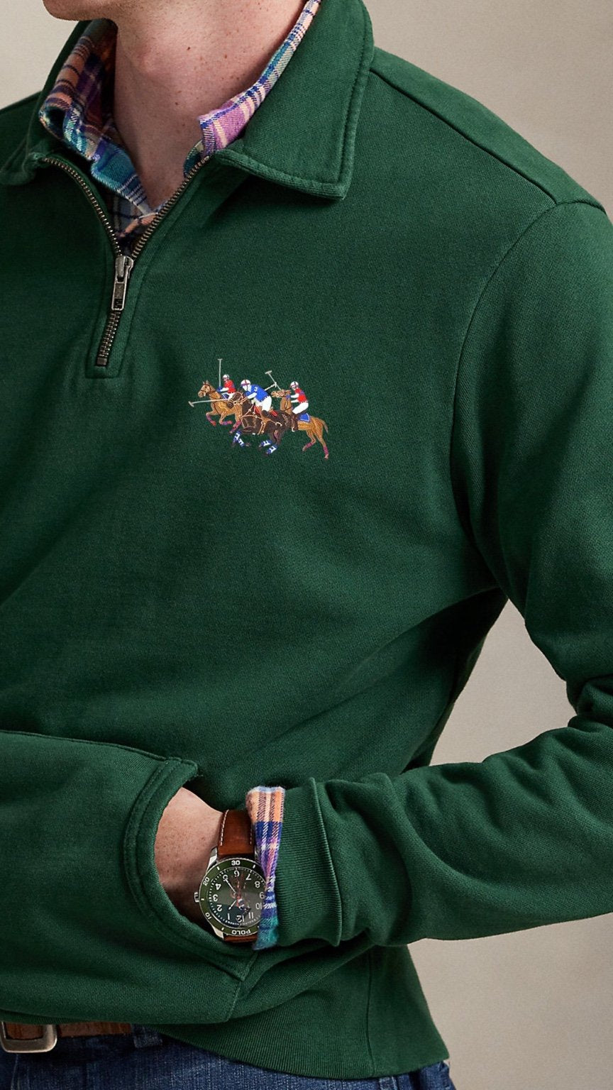 Triple-P Quarter Zipper Green