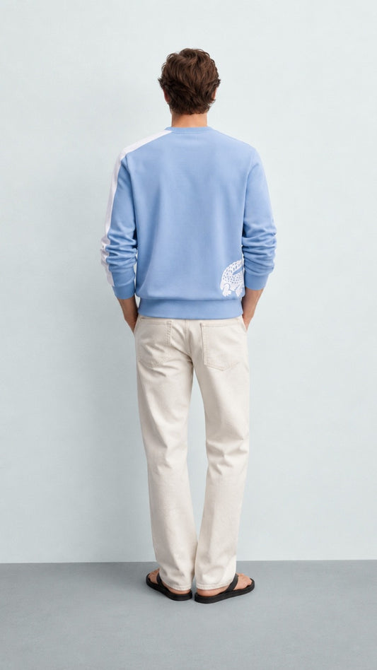 LT-Flip Graphic Sweatshirt Sky-White