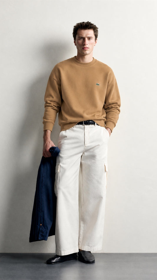 LT-Classic Drop Shoulder Sweat Shirt Camel
