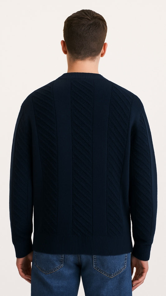 ZM-Premium Knitted Sweater Navy