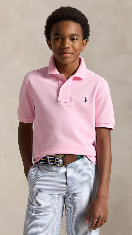 Kids Pink Classic Polo Shirt