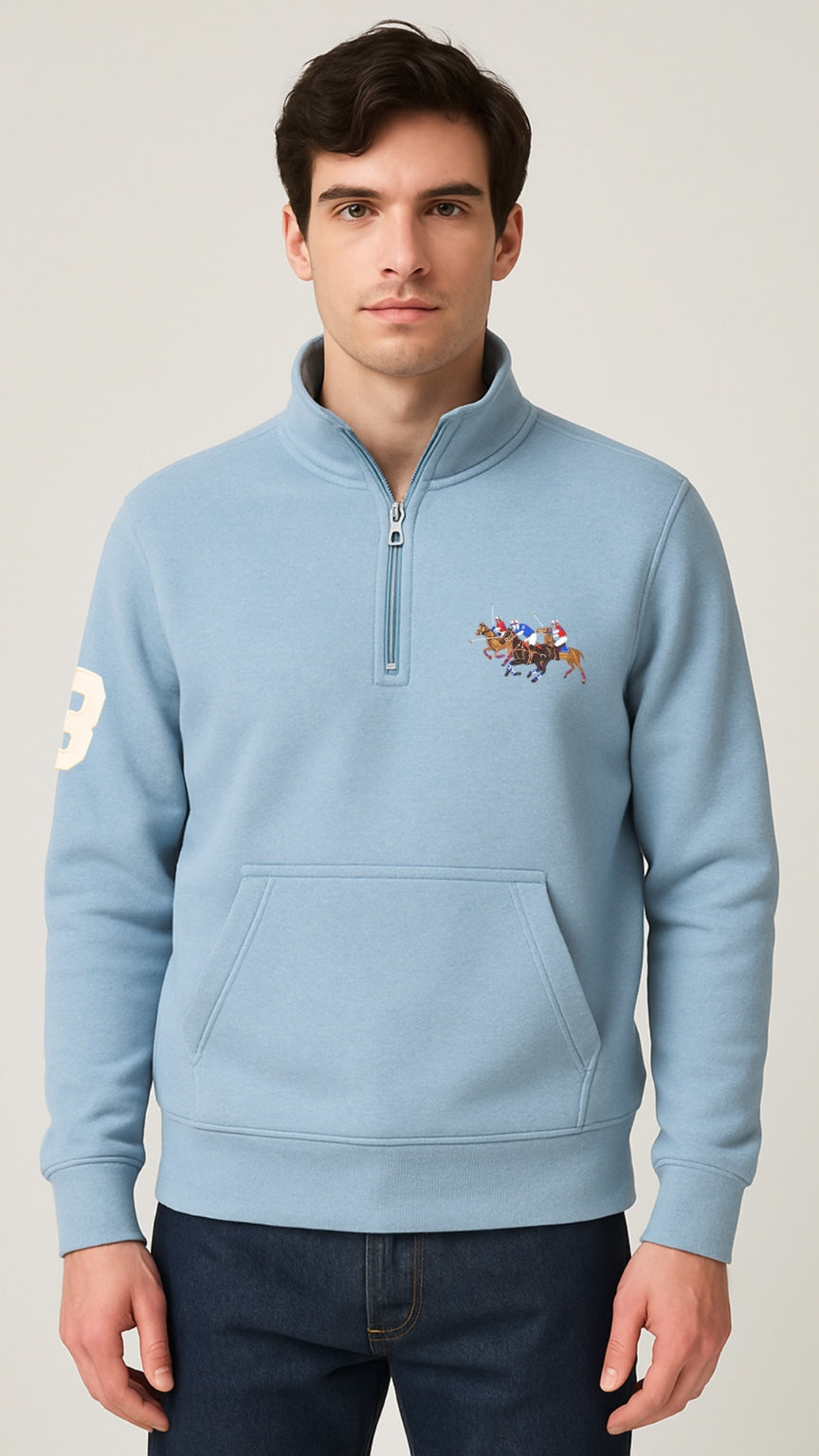 Triple-P Quarter Zipper Sky Blue