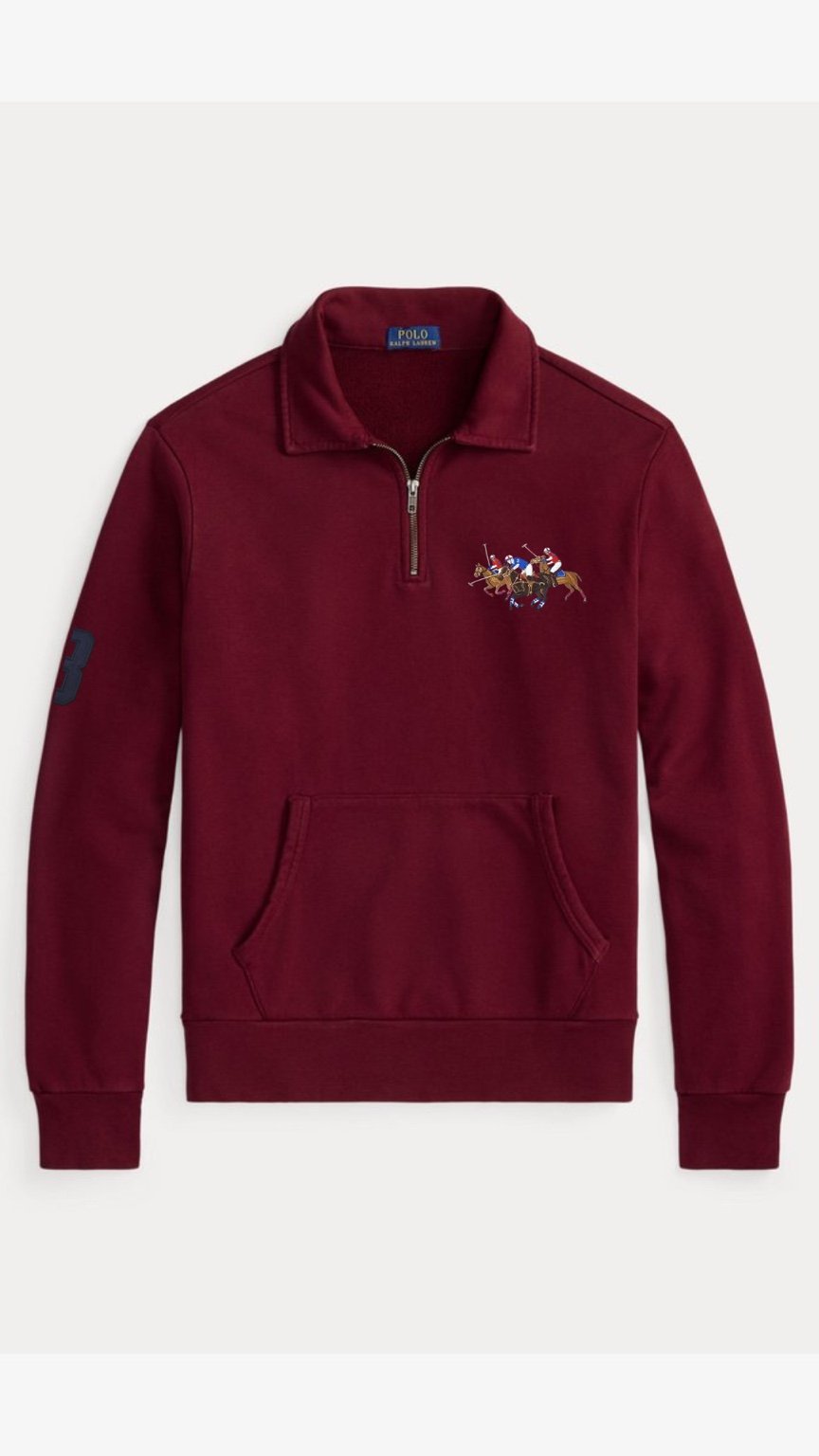 Triple-P Quarter Zipper Mahroon