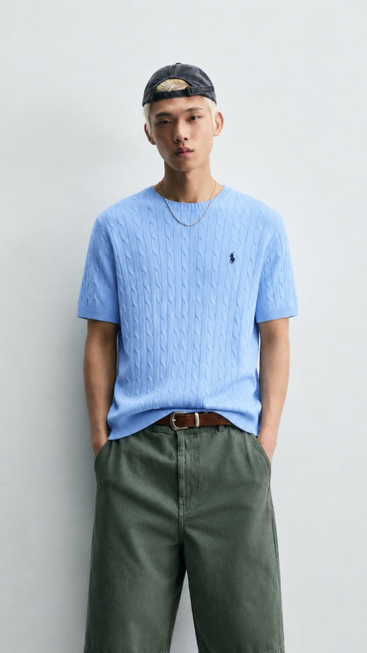 P-Cable Knit T Shirt Sky