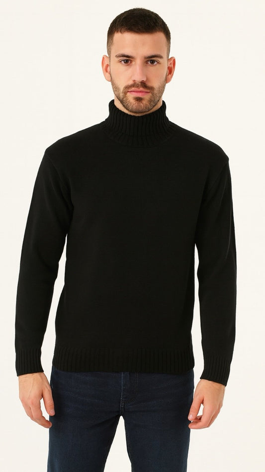 Black Wool Turtleneck