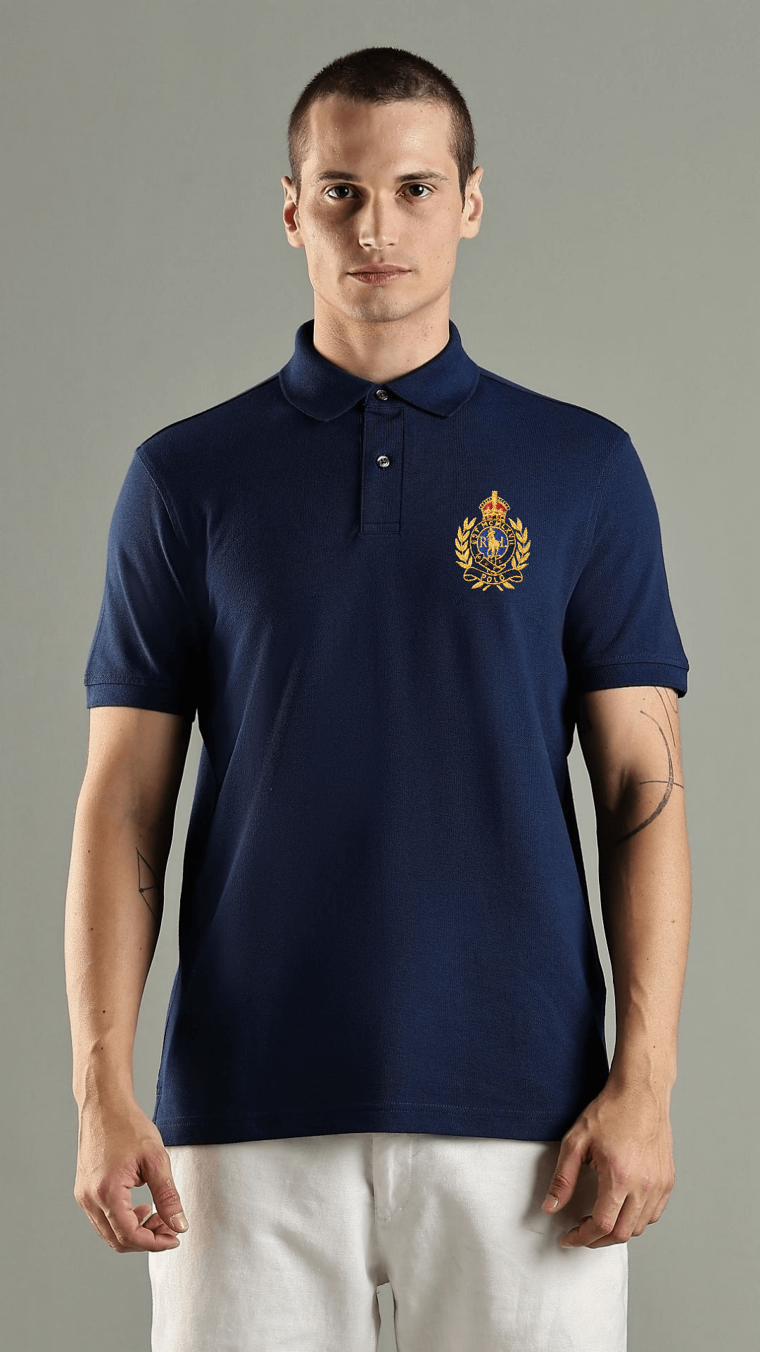 R-Limited Edition Front/Back Embroidery Polo Navy