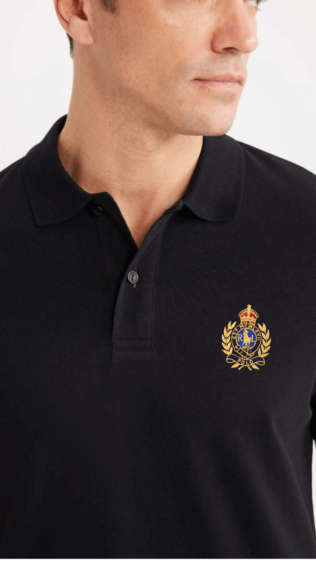 R-Limited Edition Front/Back Embroidery Polo Black