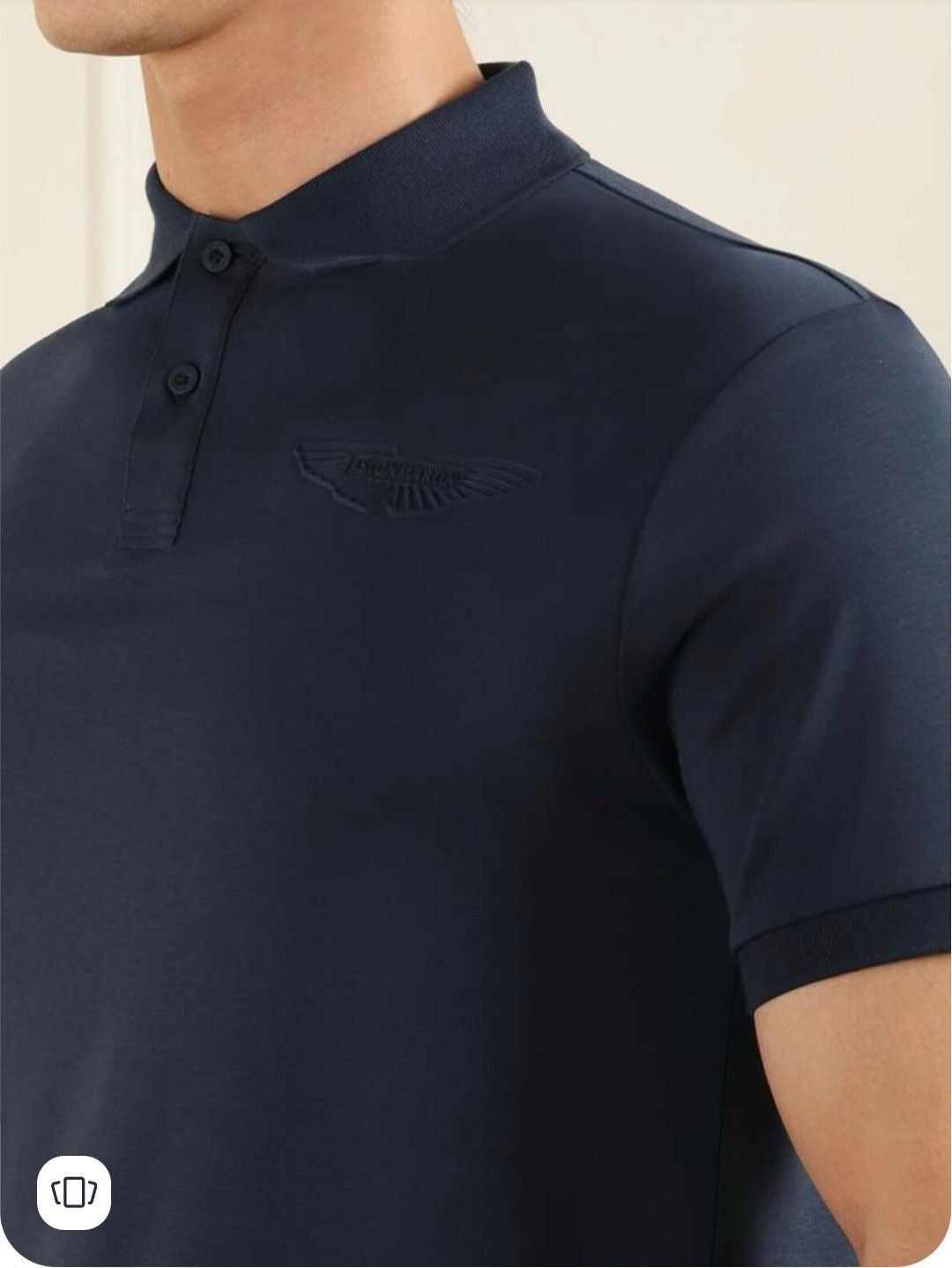 HK-PREMIUM EMBOSED POLO NAVY