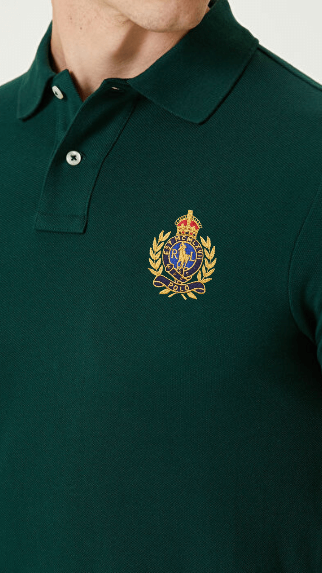 R-Limited Edition Front/Back Embroidery Polo Green