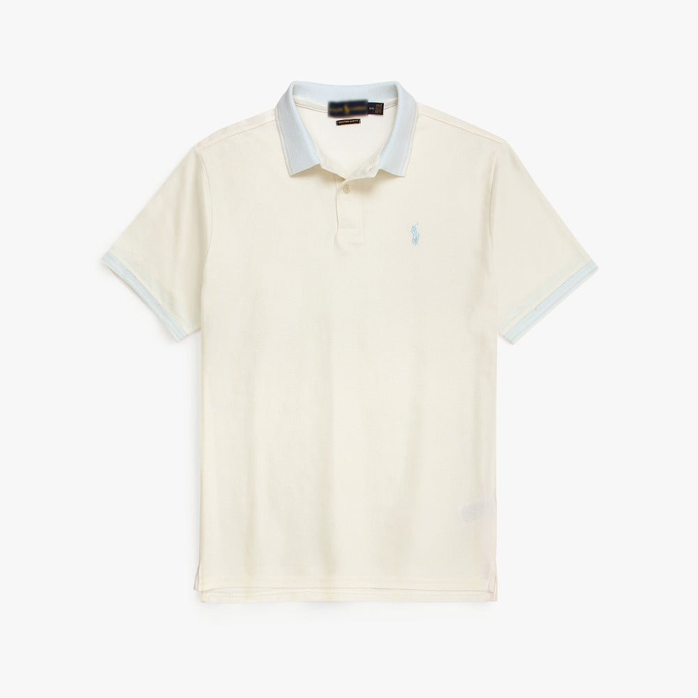 Prl-Basic Polo Tipping Off-White
