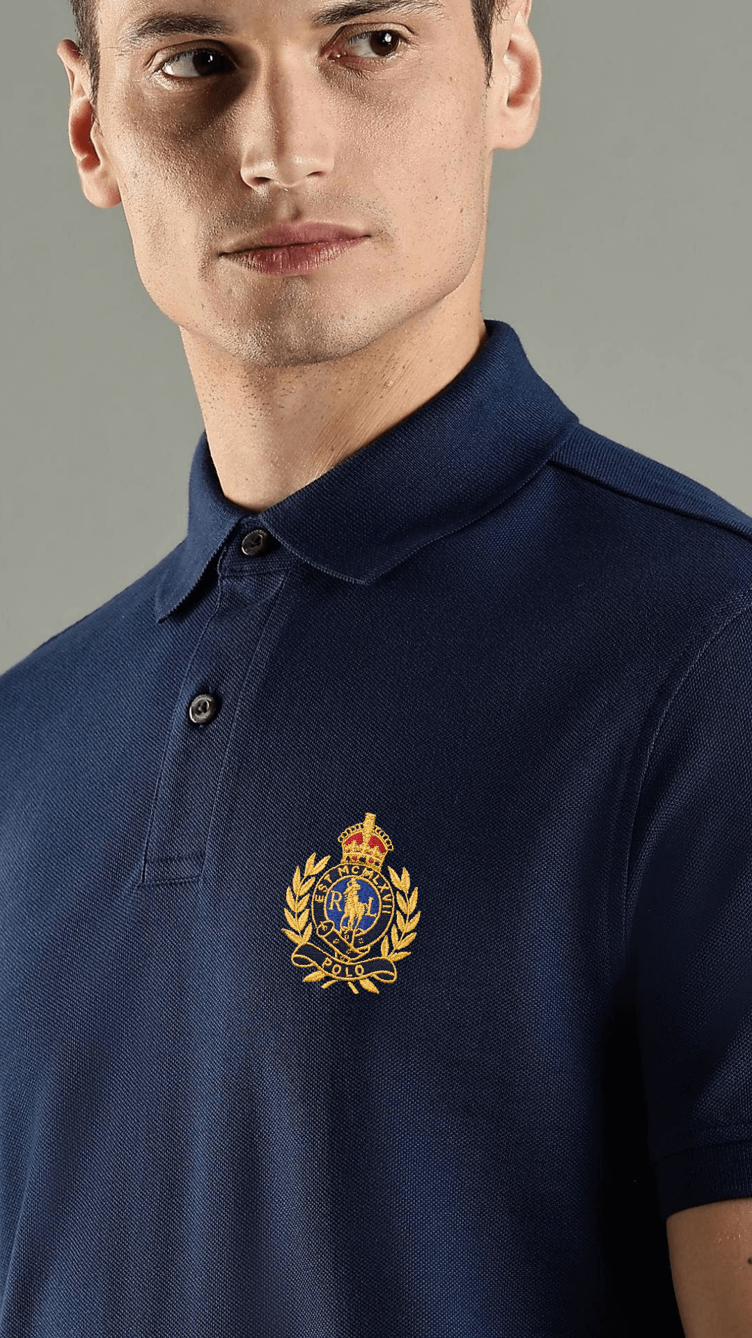 R-Limited Edition Front/Back Embroidery Polo Navy