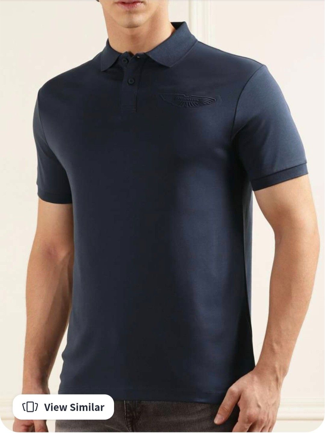 HK-PREMIUM EMBOSED POLO NAVY