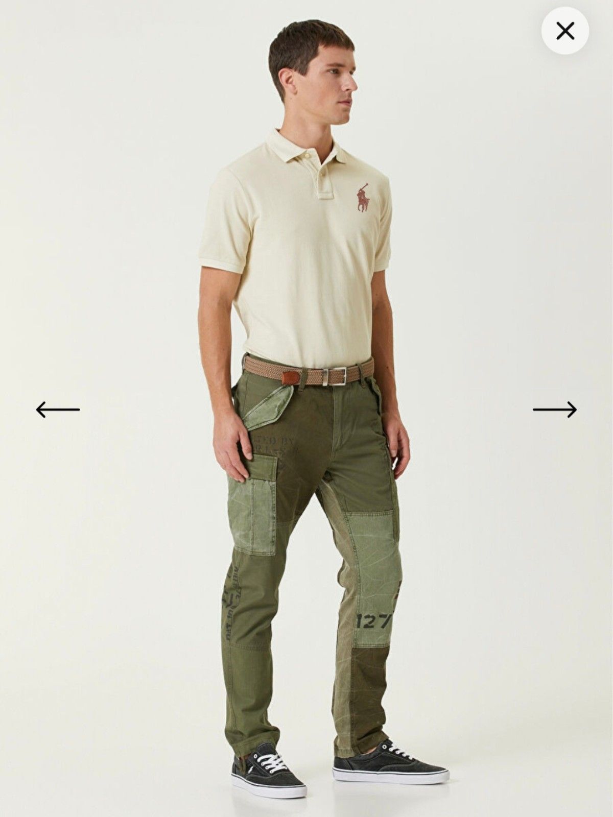 R-PREMIUM LEATHER EMBROIDERY POLO OFF-W