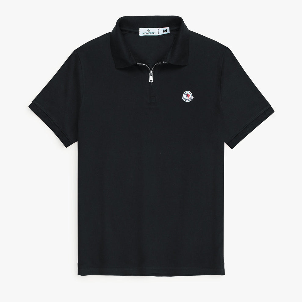 M-ZipUp Polo Black