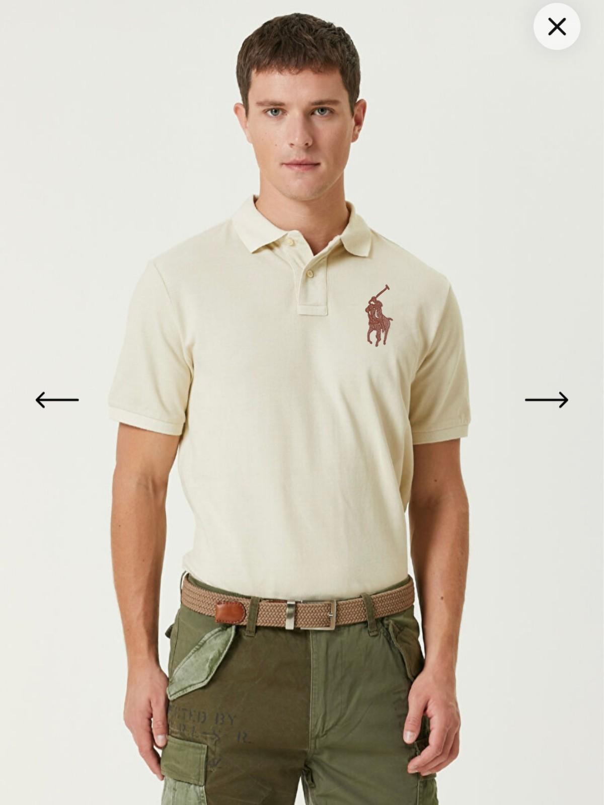 R-PREMIUM LEATHER EMBROIDERY POLO OFF-W
