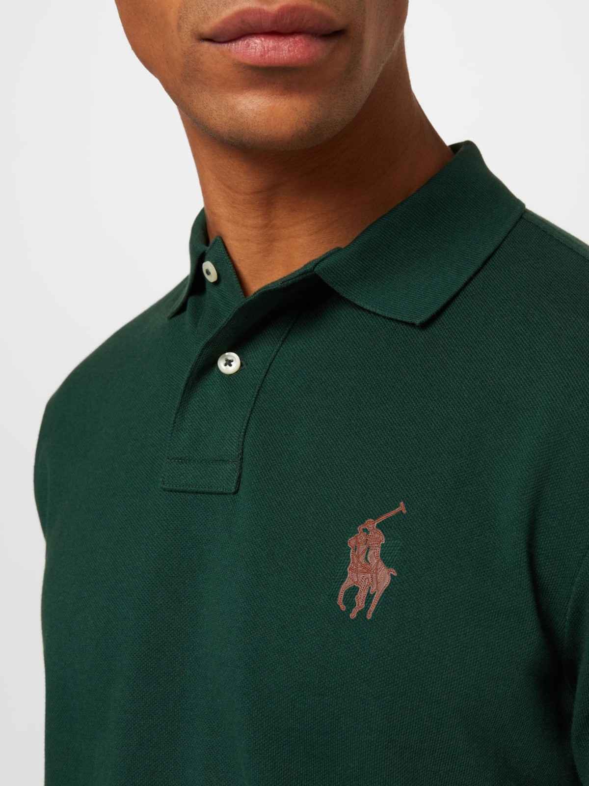 R-PREMIUM LEATHER EMBROIDERY POLO GREEN