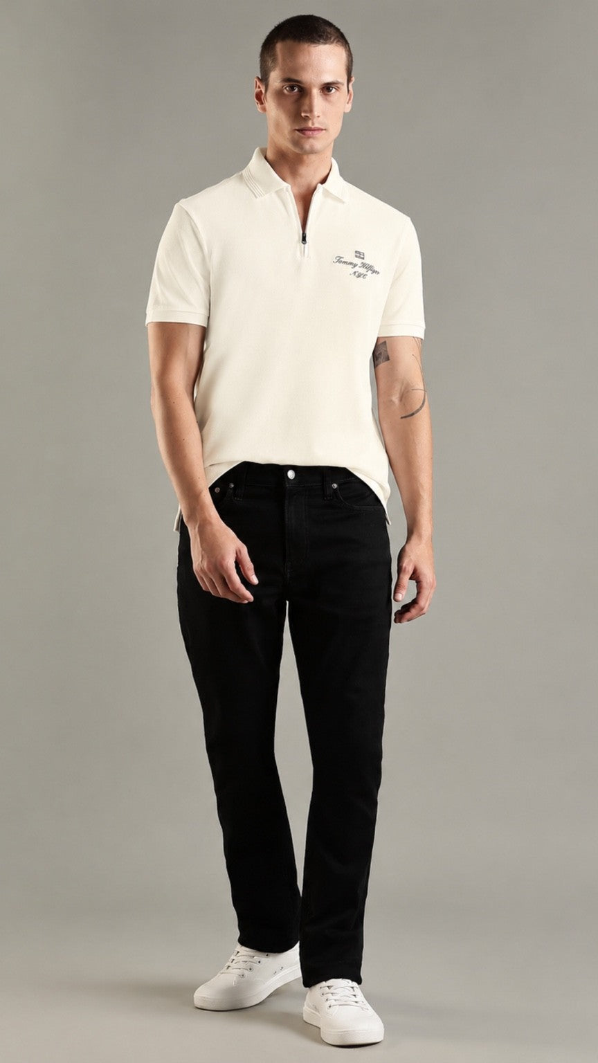 T-Stone Crest Zip Polo