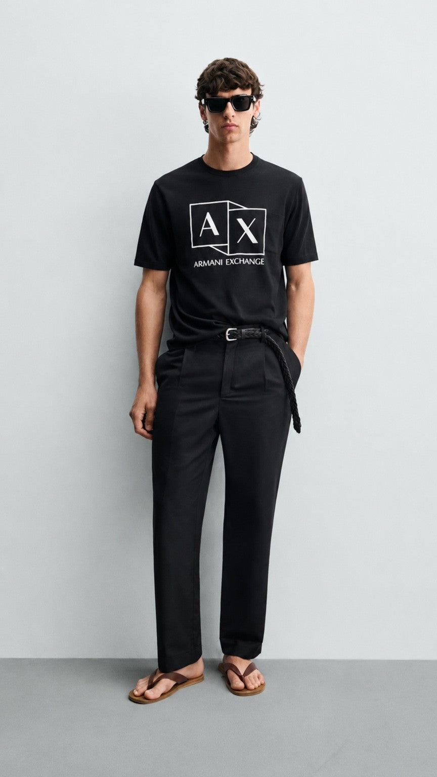A-Monochrome Graphic Tee Black