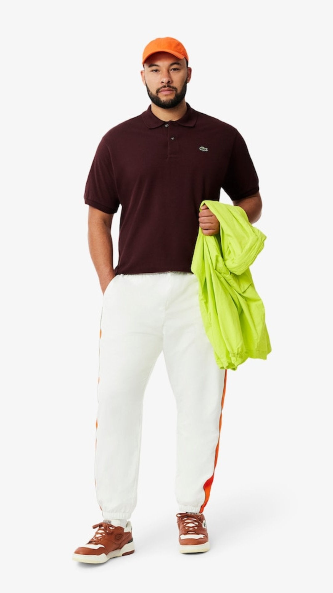 L-Essential Classic Polo Mahroon