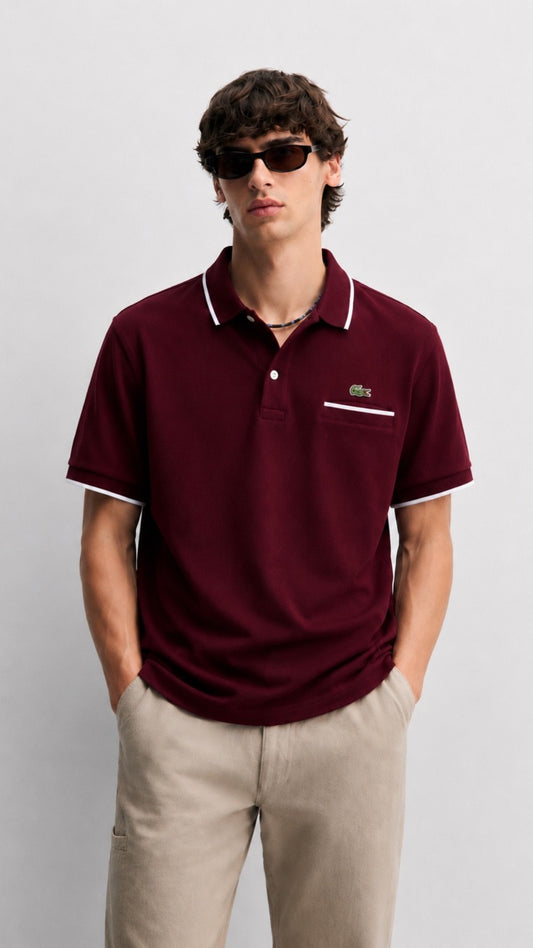 LT-Classic Mahroon Trim Polo