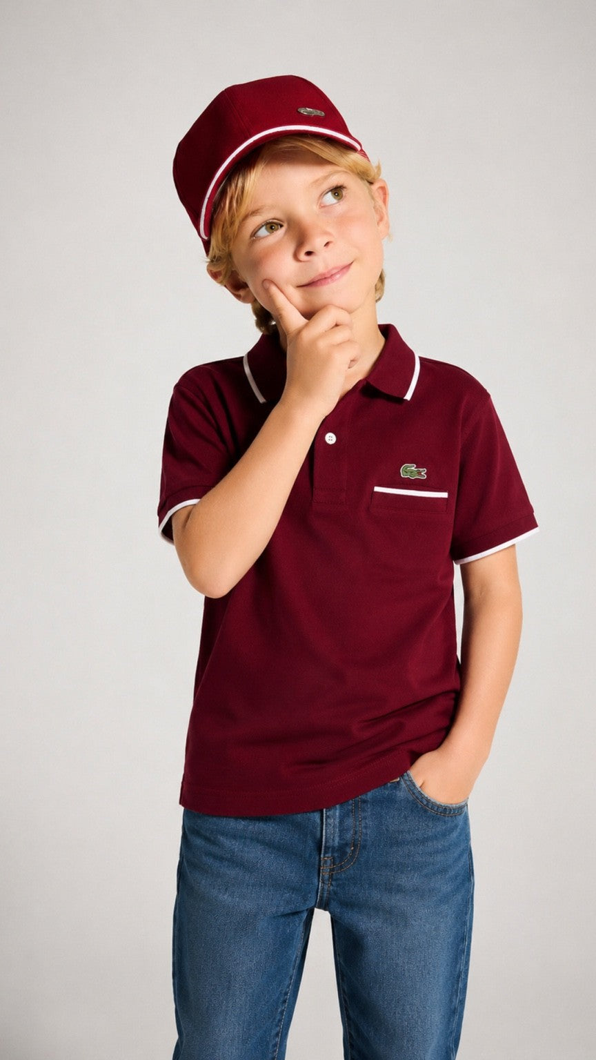 Kids Tip Mahroon Classic Polo Shirt