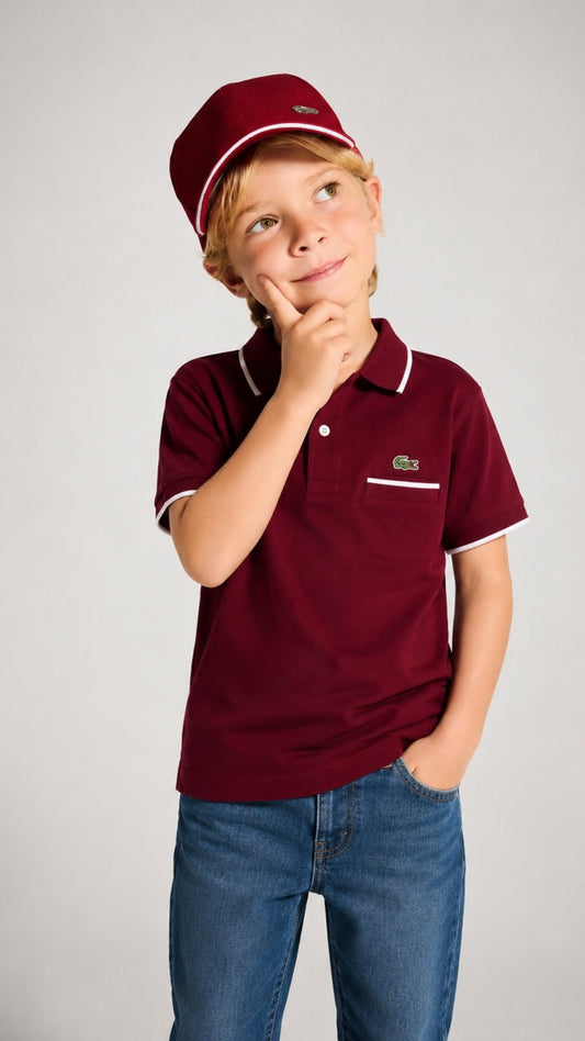 Kids Tip Mahroon Classic Polo Shirt