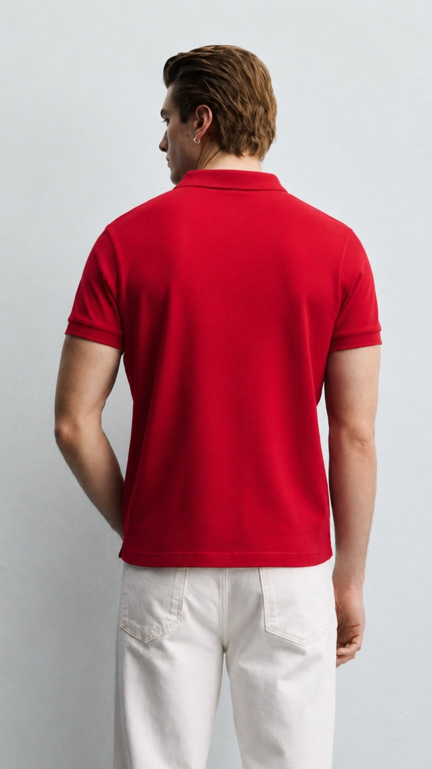 TH Essential Stripe Polo –Red