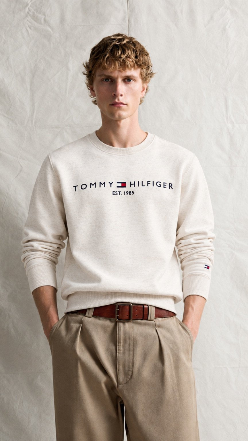 T-Basic Embroidery Sweatshirt Stone