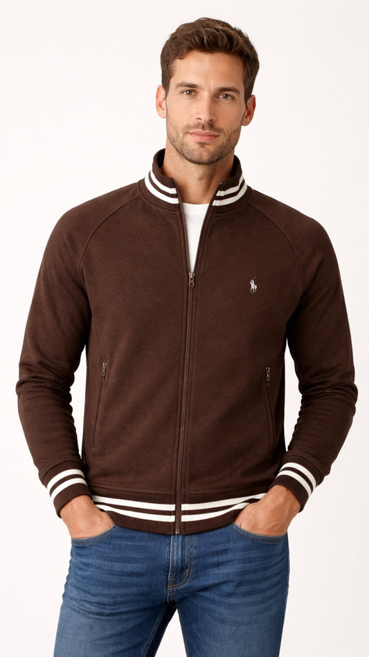 P-Iconic Full Zipper Brown