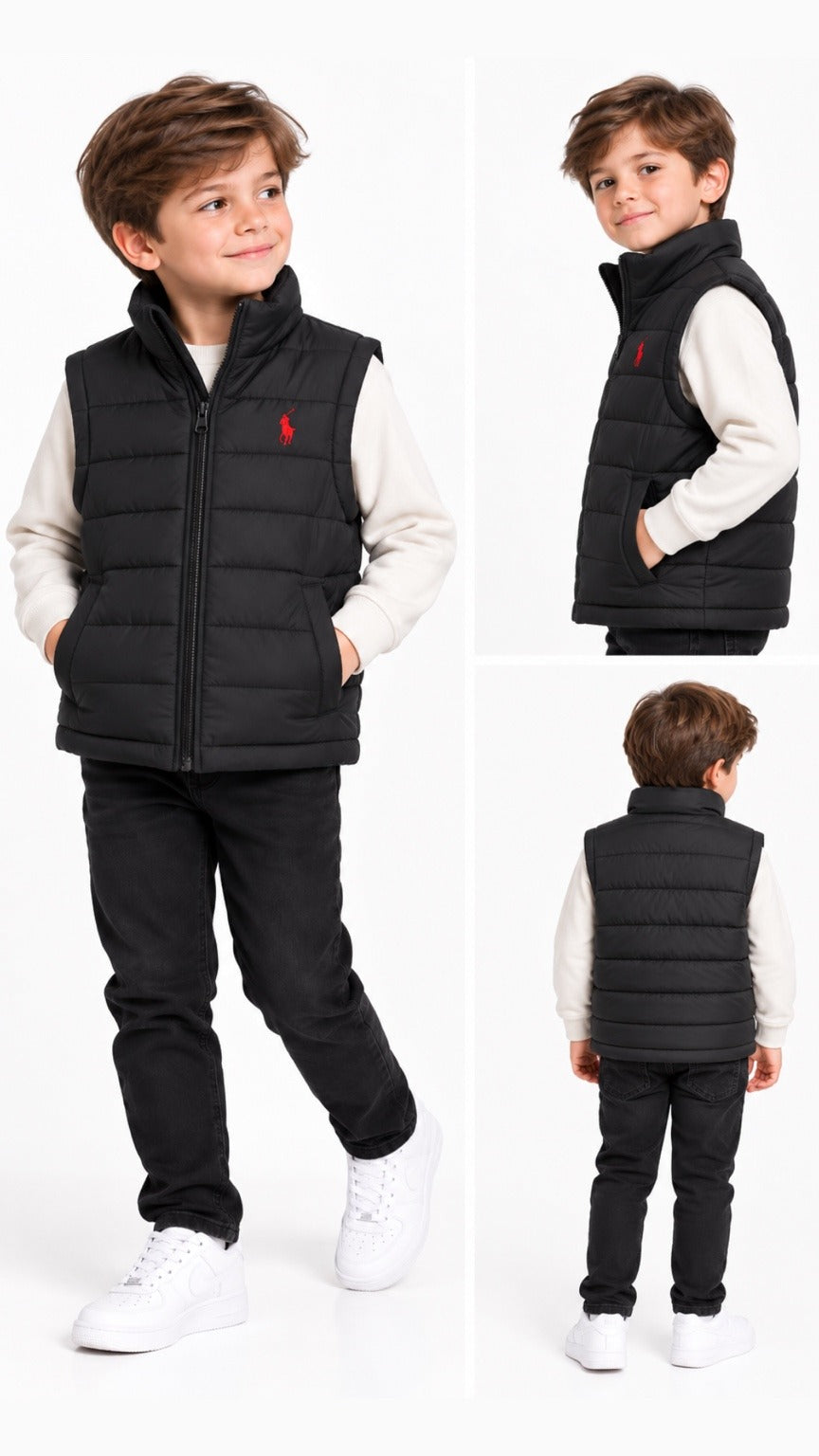 P-Essential Kids Gillet Black
