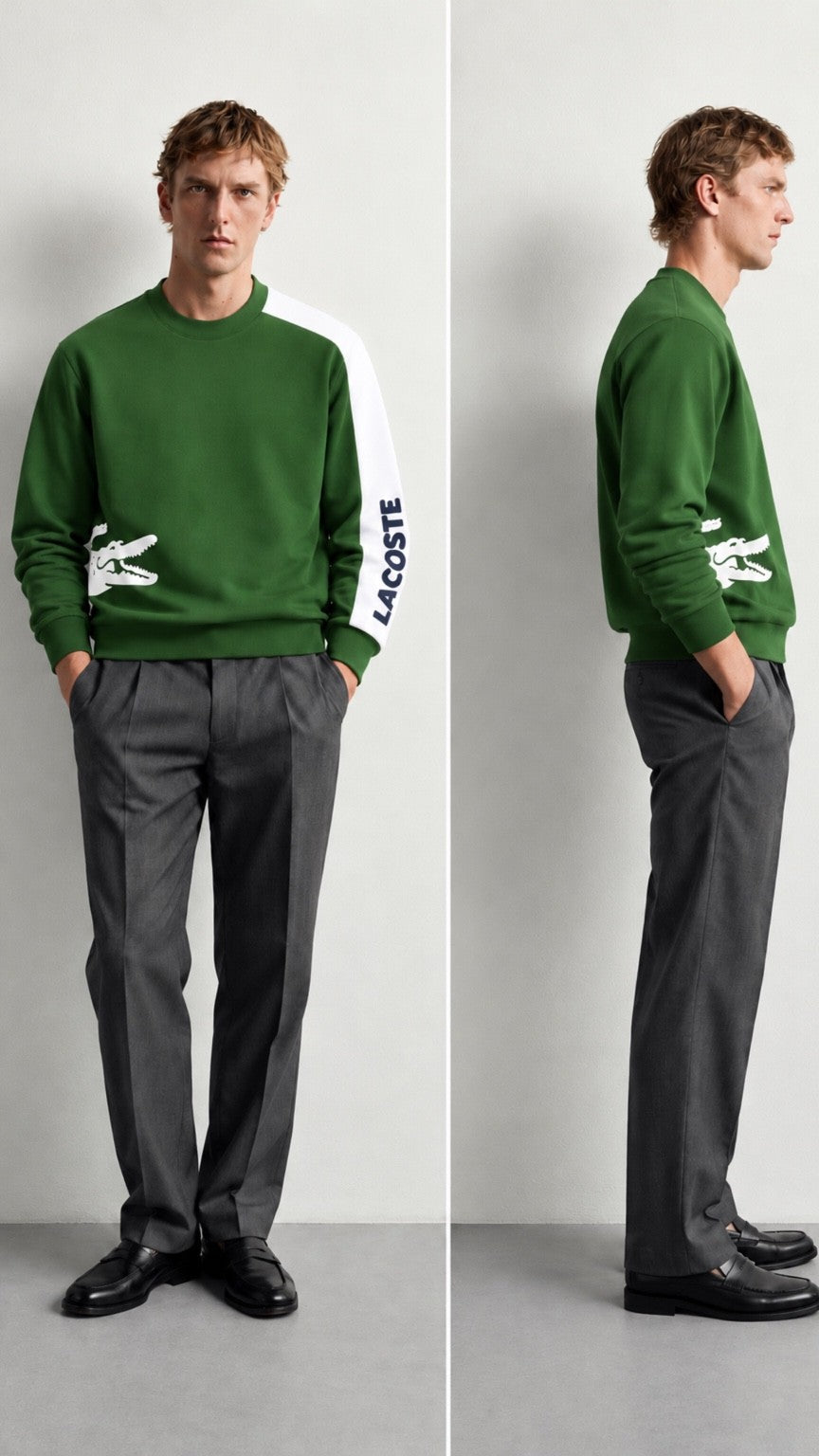 LT-Flip Graphic Sweatshirt Green-White
