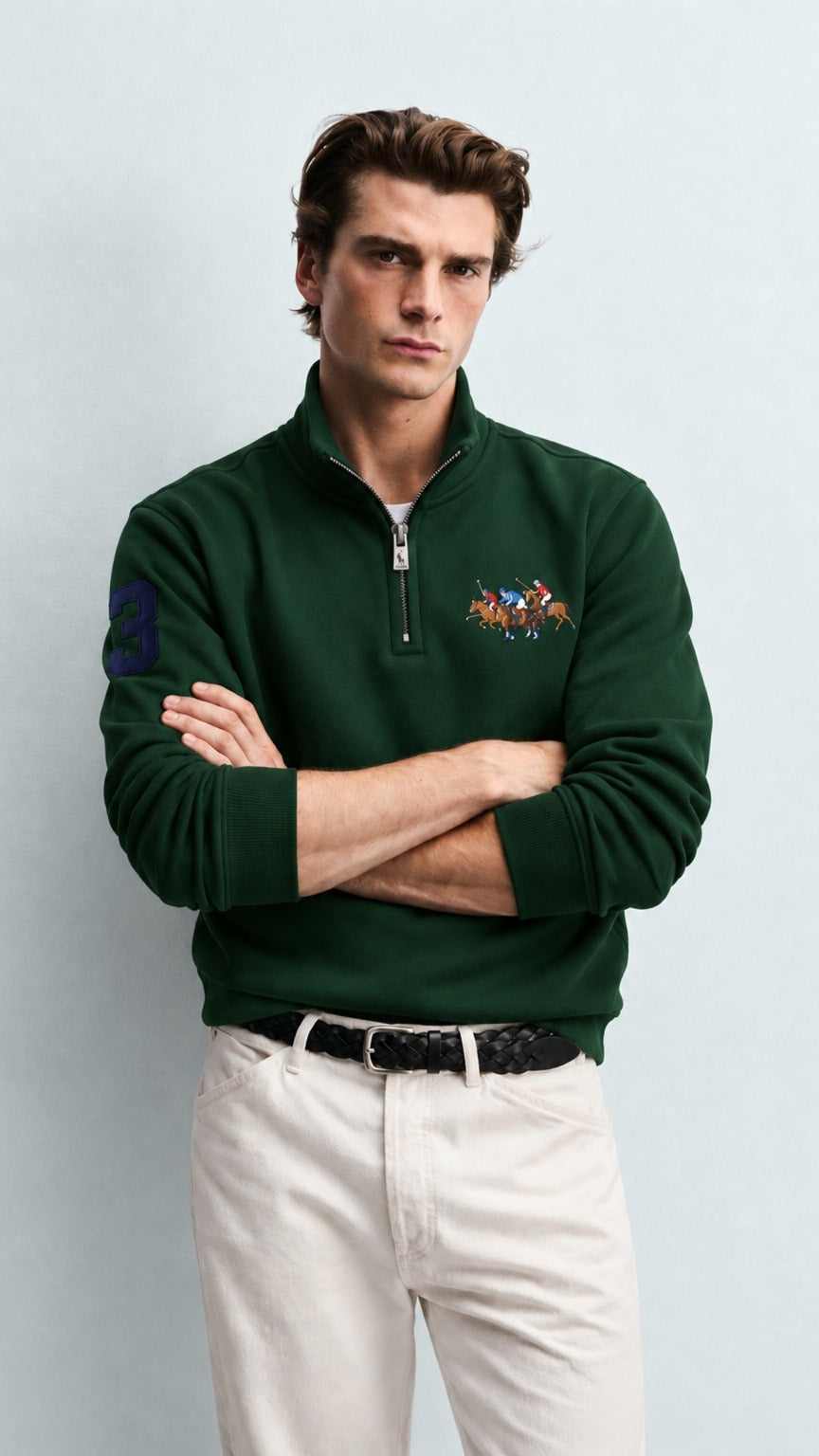 Triple-P Imp Quarter Zipper Green