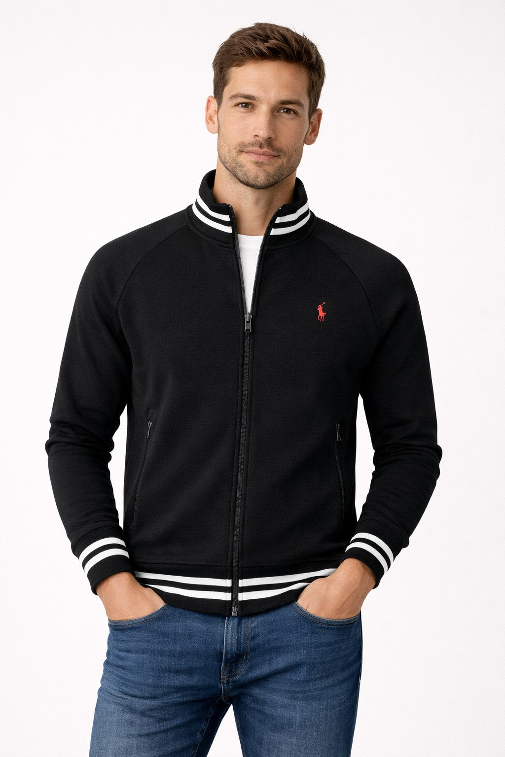 P-Iconic Full Zipper Jet Black
