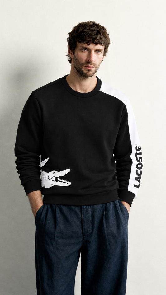 LT-Flip Graphic Sweatshirt Black-White