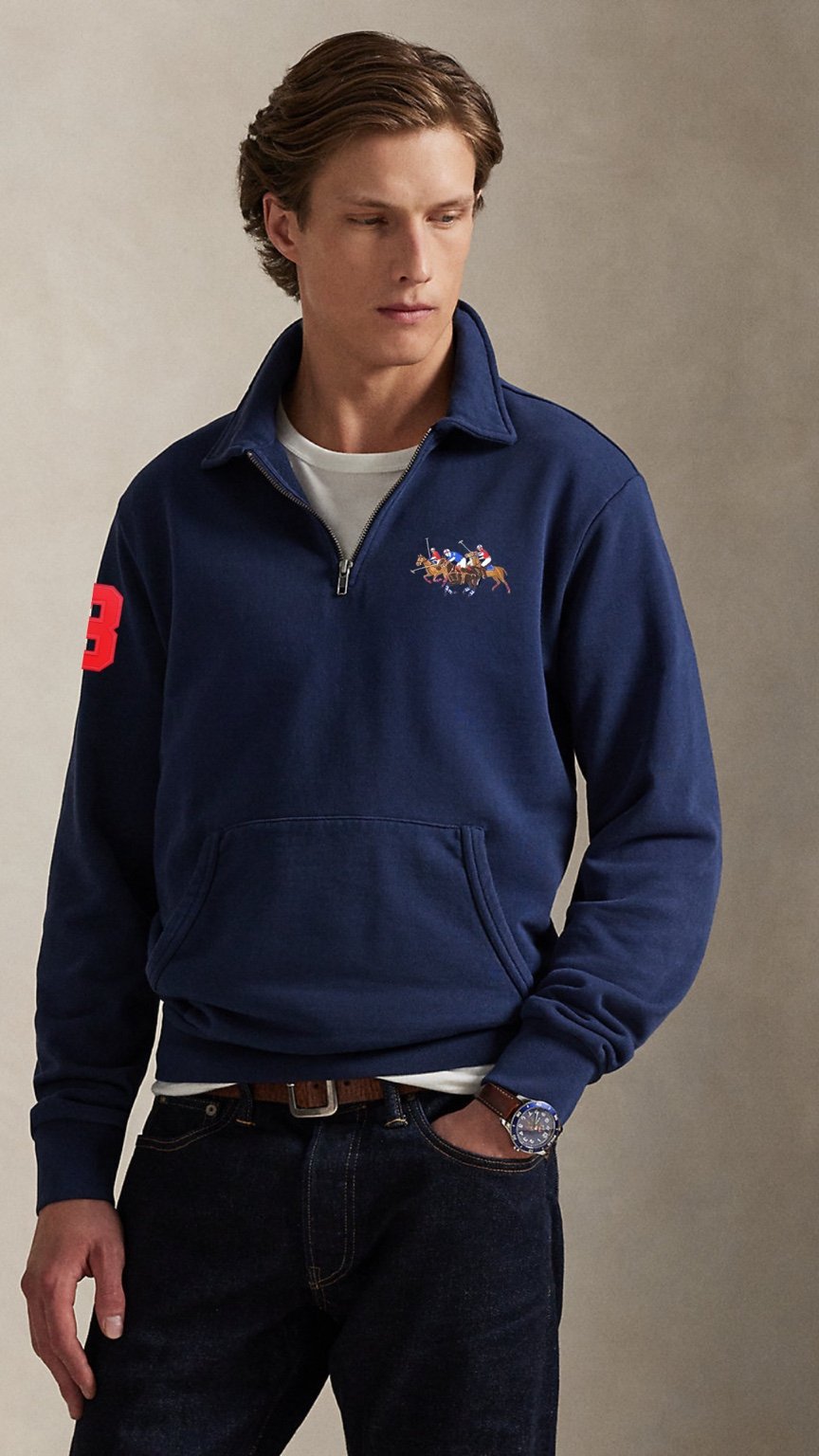 Triple-P Quarter Zipper Blue