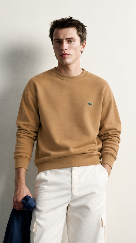 LT-Classic Drop Shoulder Sweat Shirt Camel