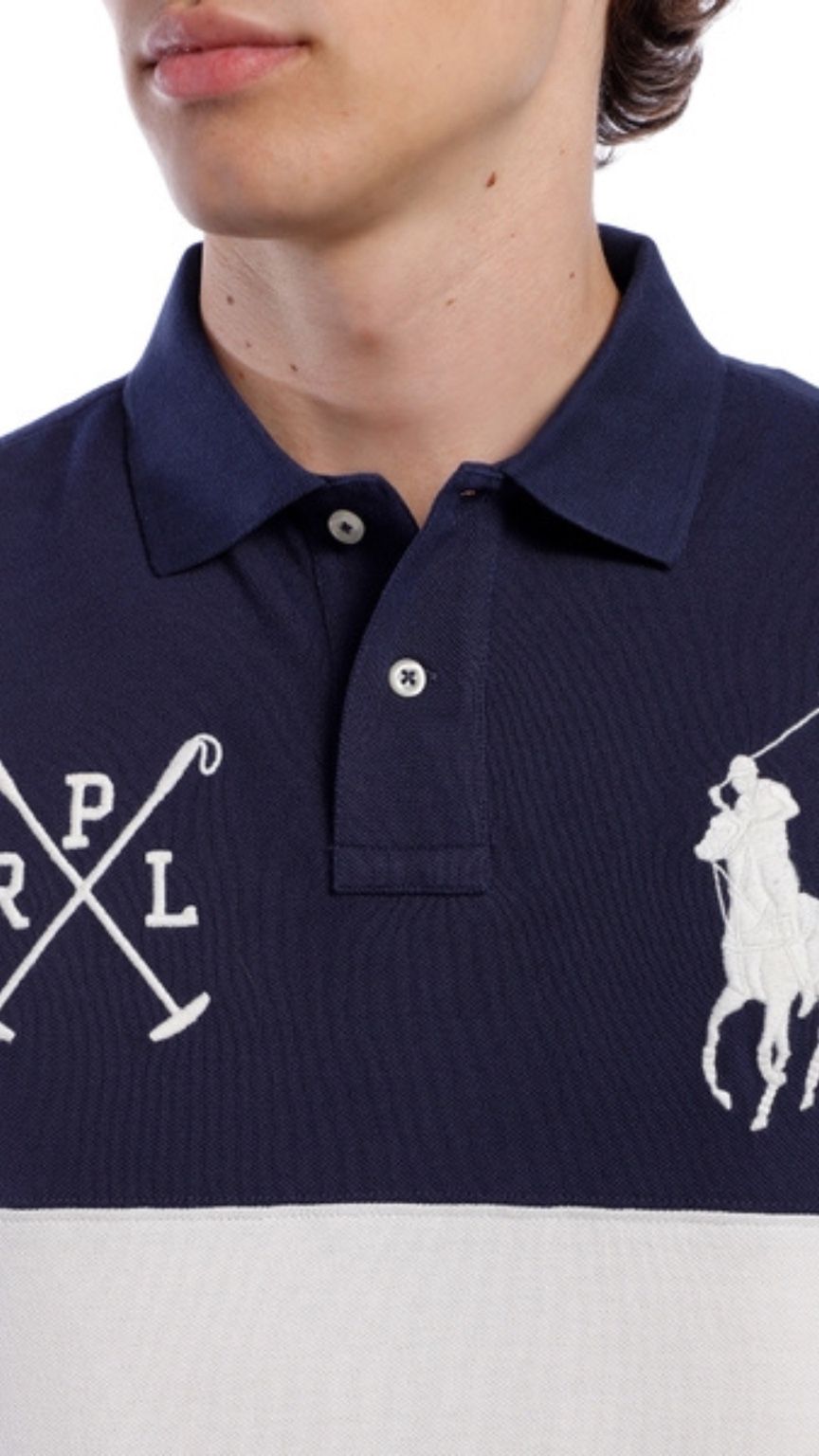Navy & White Premium Polo– Classic Stripe Edition