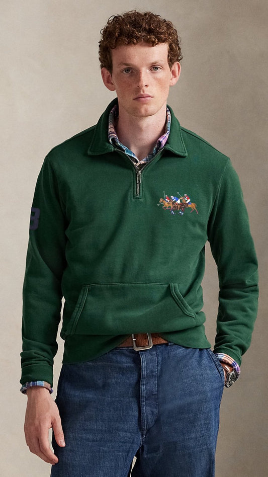 Triple-P Quarter Zipper Green