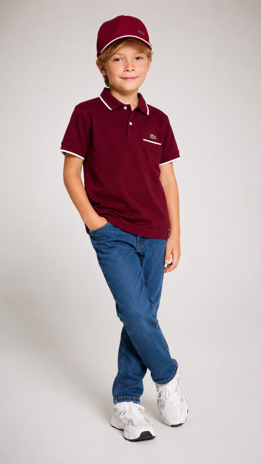 Kids Tip Mahroon Classic Polo Shirt