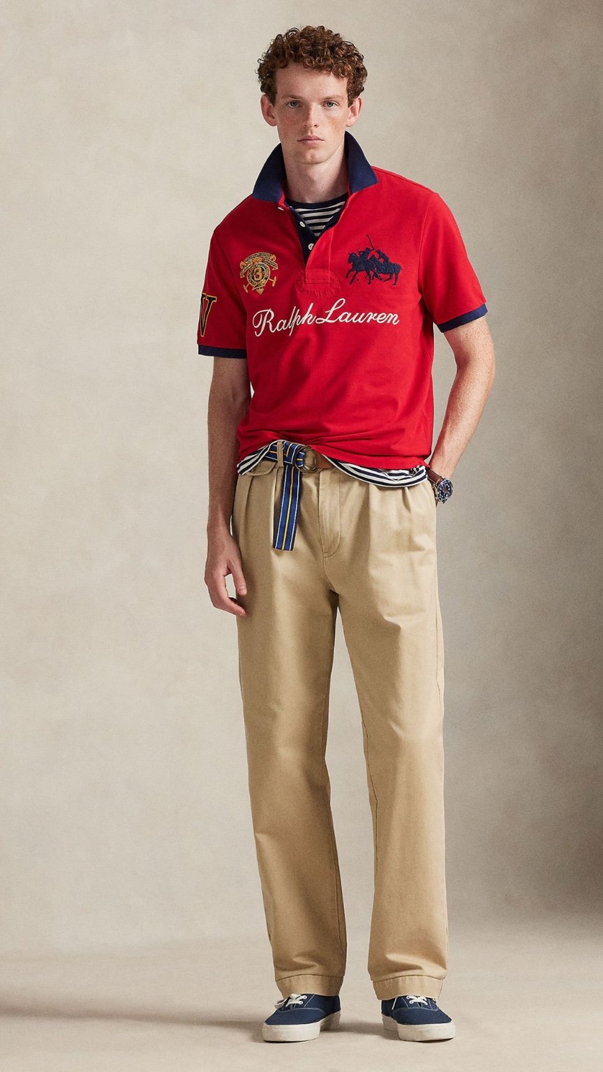 P-Polo Embroidery Shirt Red