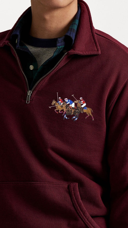 Triple-P Quarter Zipper Mahroon